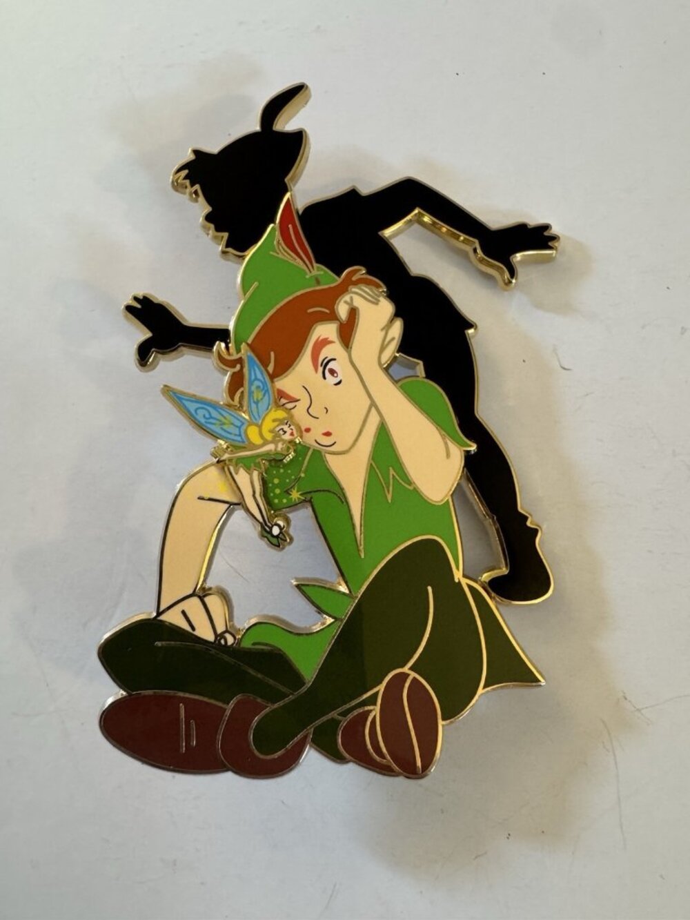 Peter Pan Shadow Jumbo Fantasy Pin with Tinker Bell B57